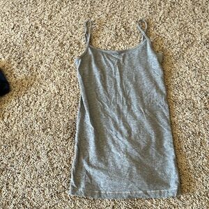 one gray tank top